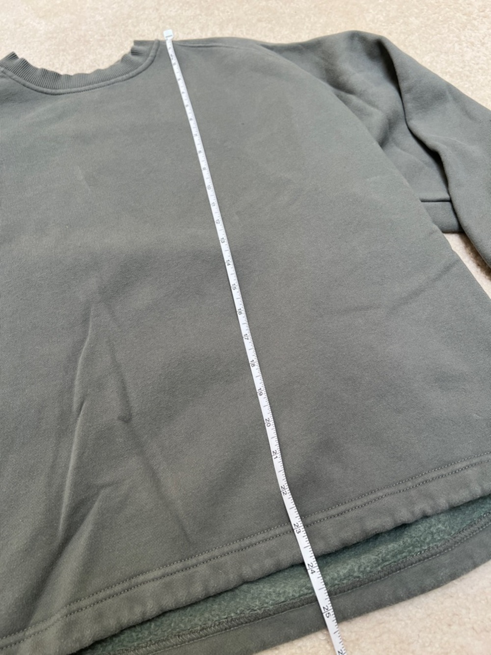 OAK + FORT Olive Pullover Sweatshirt - Picture 8 of 11